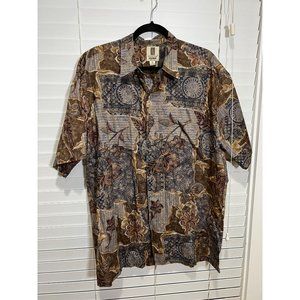 Tori‎ Richard Short Sleeve Button Up Shirt - Size XL